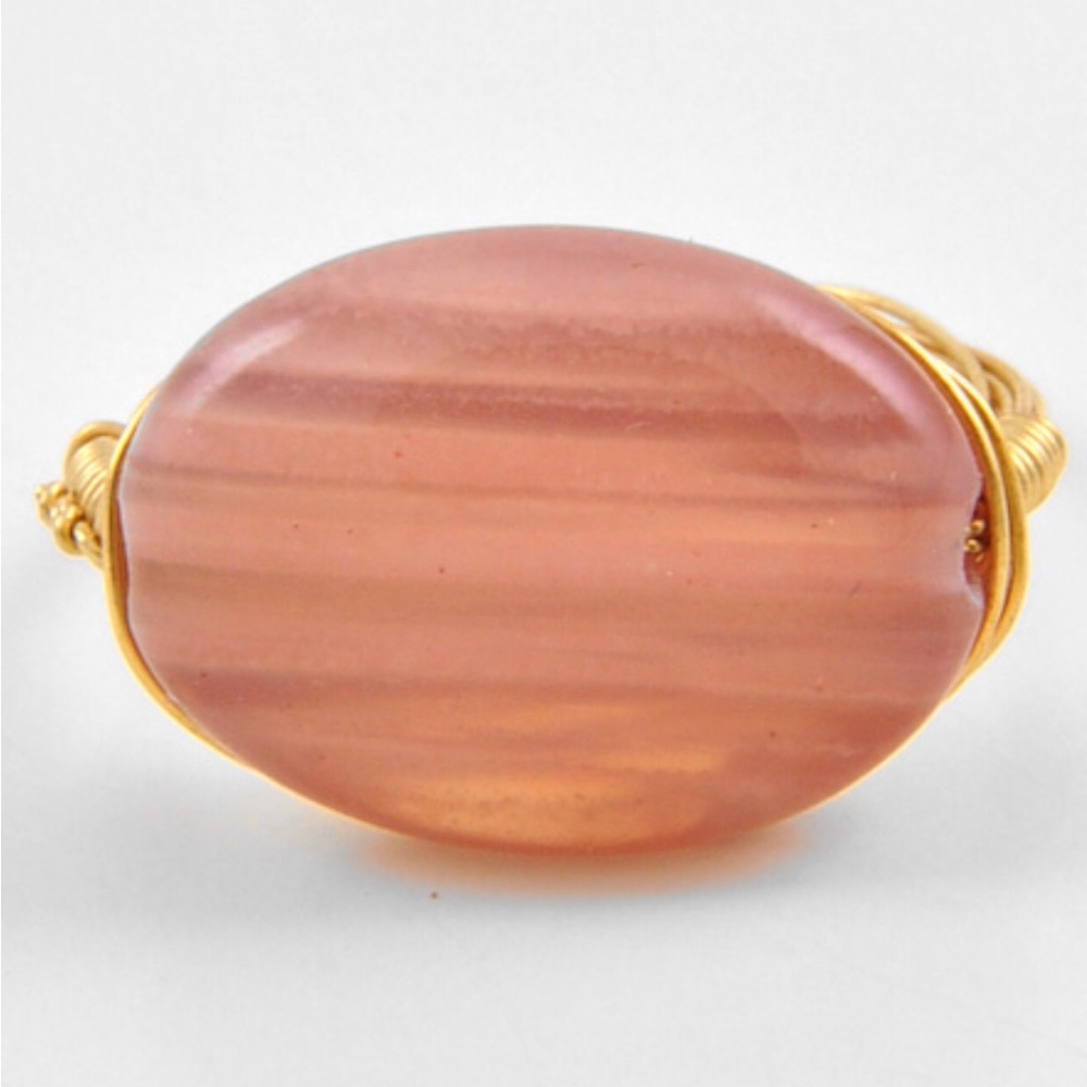 Rose Quartz Cabachon Ring